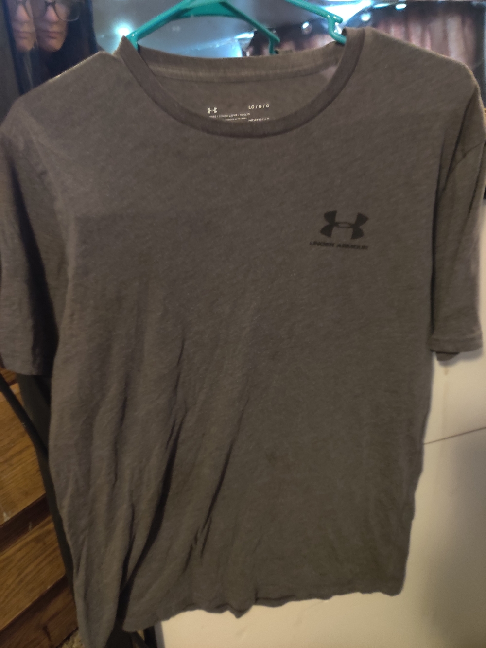 Under Armour Charcoal Gray Short Sleeve Tee with Small Chest Logo